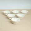 Ceramic dessert cup Set - 6Pcs with spoons
