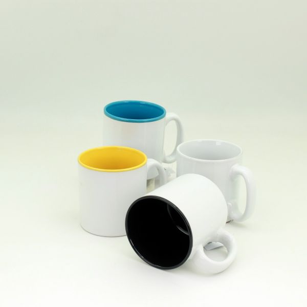 Colored Ceramic Mugs Cylinder shape 