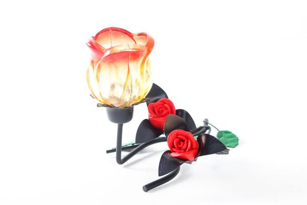 Rose candle Holder with Stand