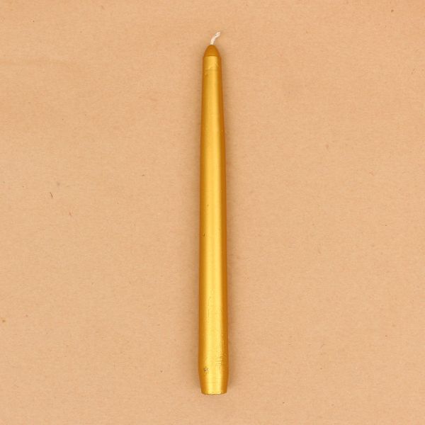 Taper Candle | Stick Candle |Gold Color | 25 cm