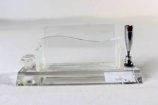 Glass Pen and card holder