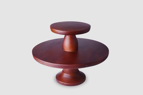 Wooden Cake Stand Two Tier