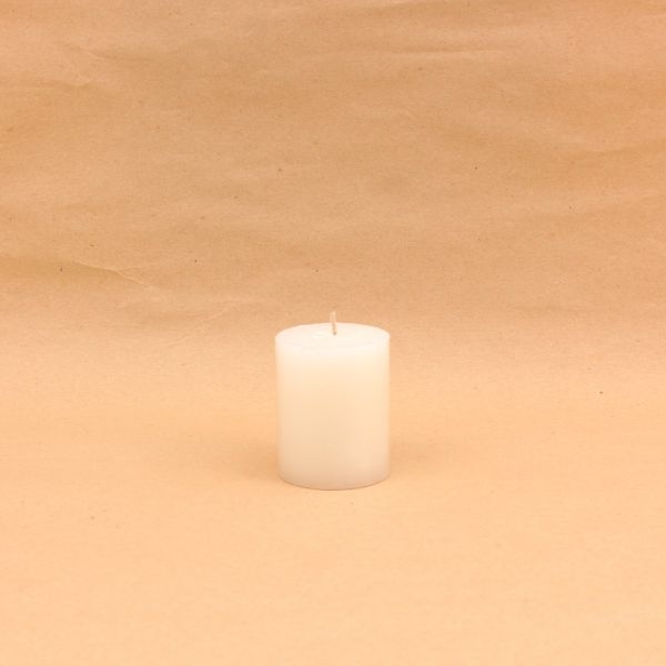 White Wax Pillar Candle | 6*7.5 cm