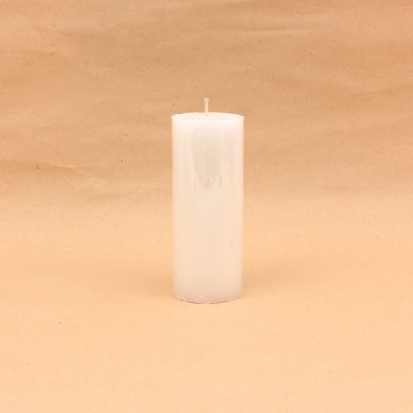 White Wax Pillar Candle | 6*15 cm