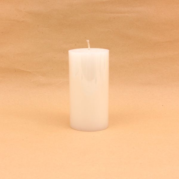 White Wax Pillar Candle | 8*15 cm