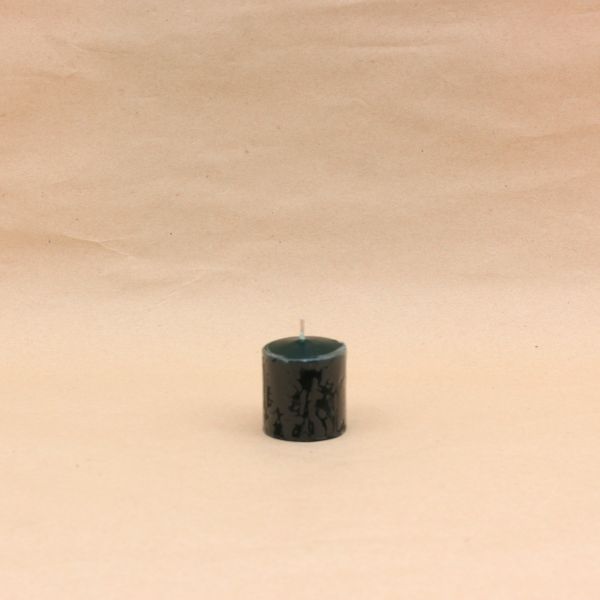 Pillar Candle Dark Green Color | 5*5 cm