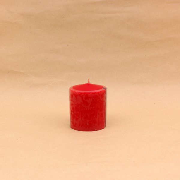 Pillar Candle Dark Red Color | 7.5*7.5 cm