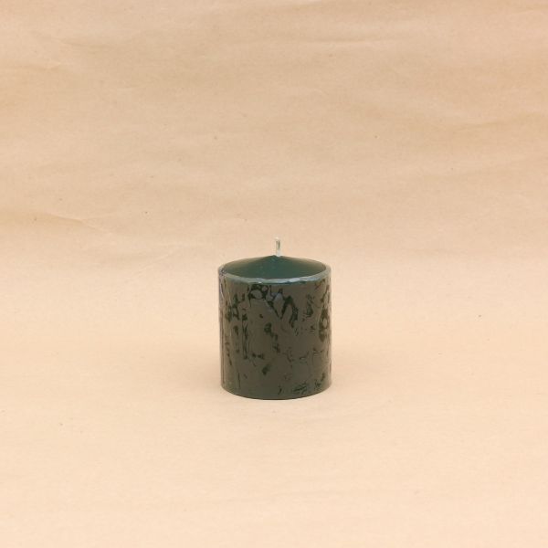 Pillar Candle Dark Green Color | 7.5*7.5 cm